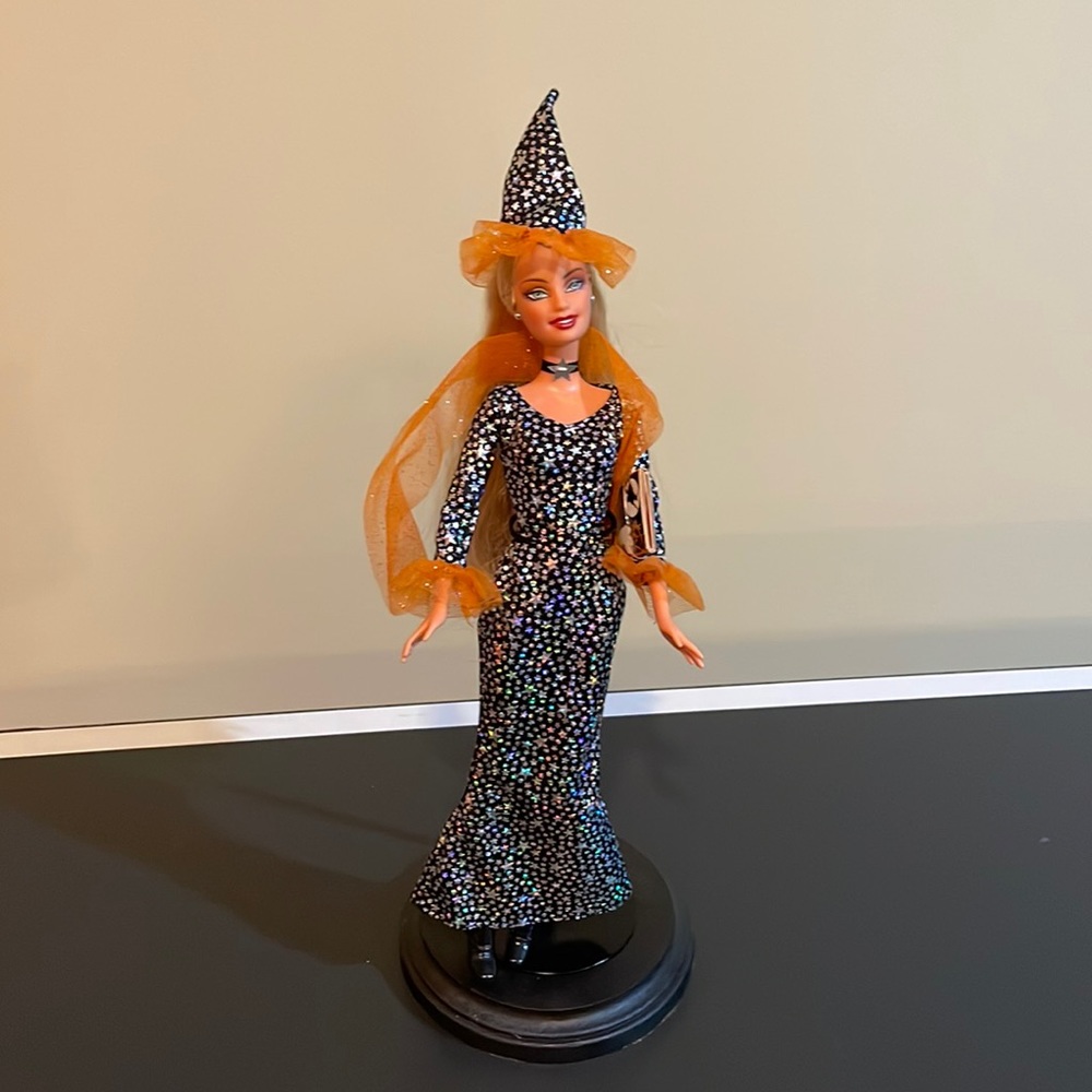Barbie in Halloween Attire w/ doll stand